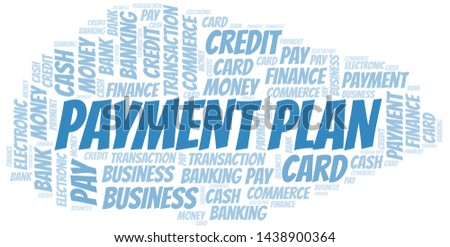 Payment Plan word cloud. Vector made with text only.