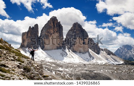 Tre cime di lavaredo at Dolomites in Trentino, Italy