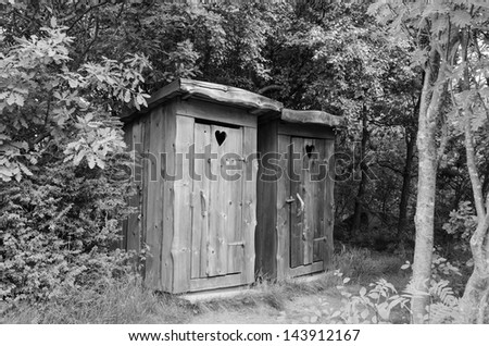 toilets in the woods