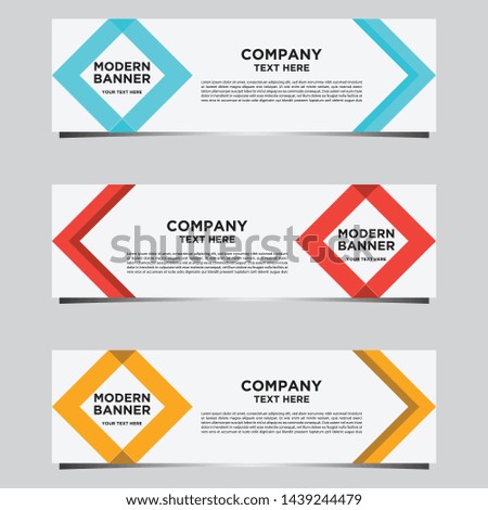 Banner abstract design templates for simple ads are very easy to use for companies or businesses.