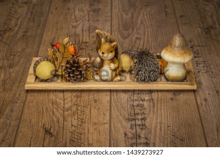 autumn decoration in a private house