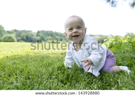 baby on nature