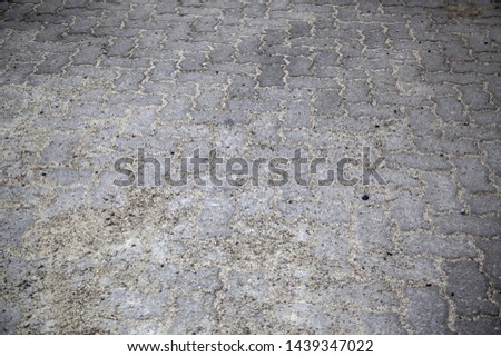 Flooring stone floor tiles in city street, construction