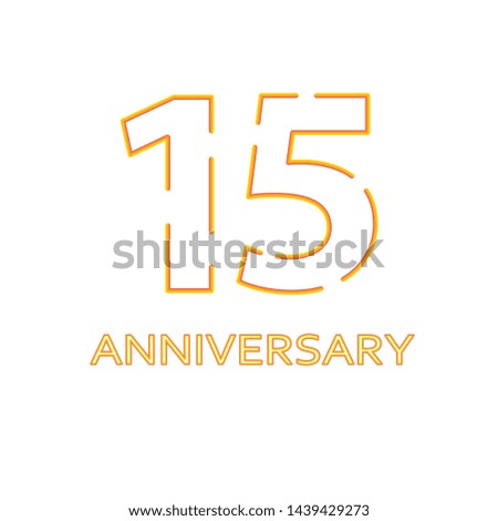 15 years anniversary vector, style  for celebration, logo template