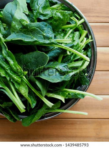 Korean Fresh organic vegetable spinach
