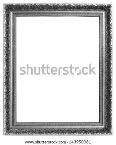 Silver frame on white background