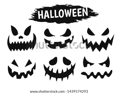 Emotional face icon showing a variety of shadows during the Halloween season.