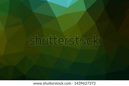 Dark Green, Yellow vector abstract polygonal texture. Brand new colorful illustration in with gradient. Template for a cell phone background.