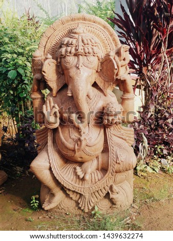 hindu god statue in the garden