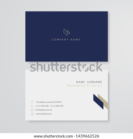 white business card flat design template vector Royalty-Free Stock Photo #1439662526
