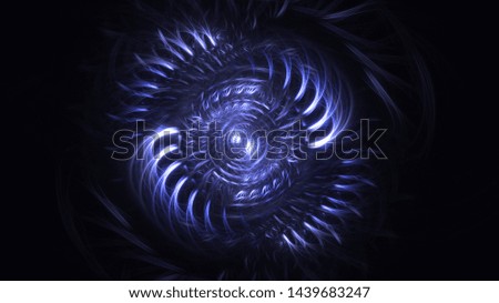 3D rendering abstract blue circle light background