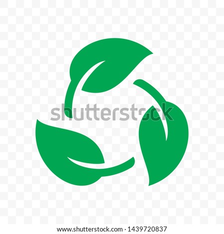 Biodegradable recyclable plastic free package icon. Vector bio recycling degradable label logo template