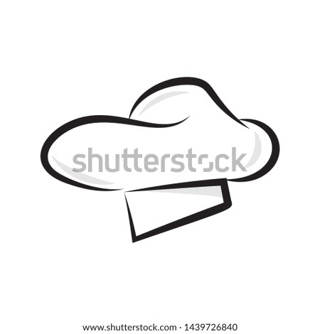 Vector chef hat. Baker cap isolated on white background.