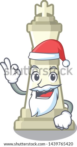 Santa king chess in the cartoon shape