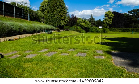 Bowling Green benches on a summer day in England 3