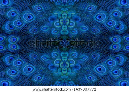 Peacock feathers in closeup (Green peafowl),Seamless images for background