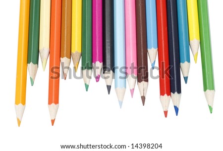 color pencils isolated on white
