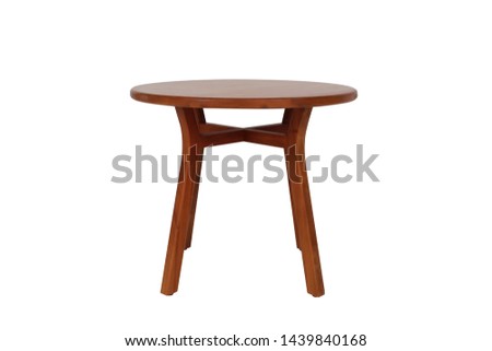 coffee table with isolated white background Royalty-Free Stock Photo #1439840168
