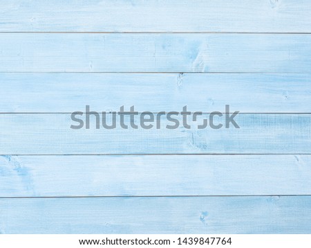 Blue light wooden texture or background. Pastel blue wooden table. Royalty-Free Stock Photo #1439847764
