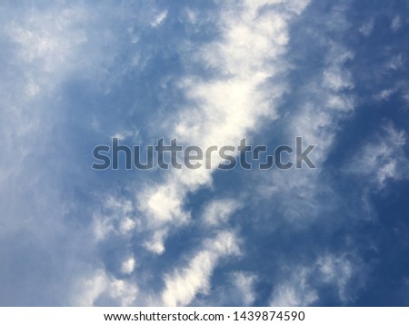 White Cloud in Summer Blue Sky