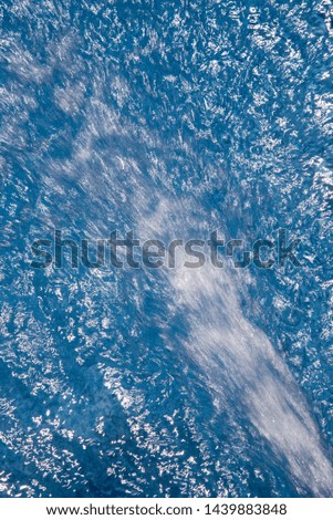 Water jet from a fresh spring