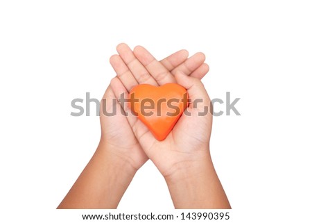 hand and heart shape