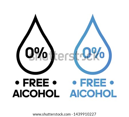Alcohol free vector icon illustration