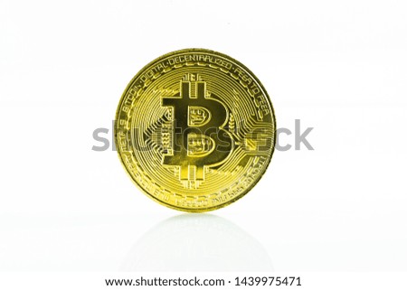 digital coin on white background