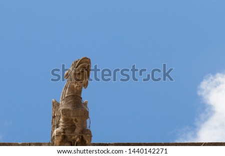 Gargoyle of Leon Cathedral at west facade, Spain