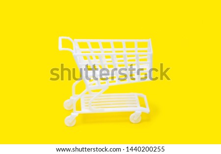 shopping cart on an isolated background