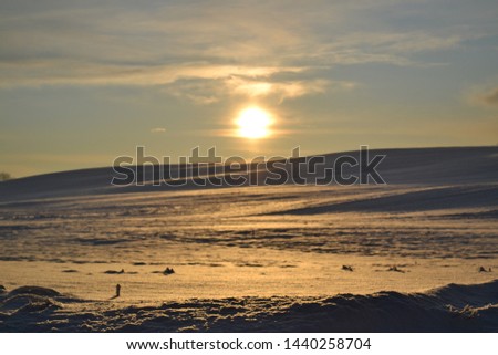 Sunrise over the winter horizon