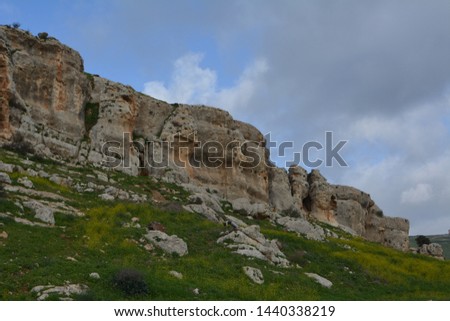 hiking and climbing rocks at western side of Amman, Jordan