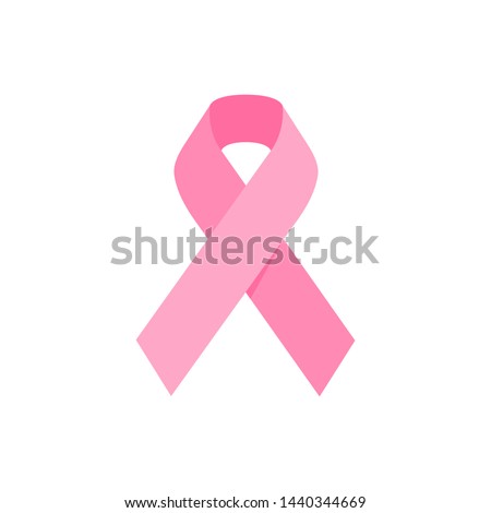 pink ribbon. breast cancer awareness symbol. flat vector illustration eps10