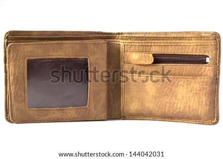inside leather brown wallet