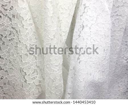 Flower pattern background images on  white fabric