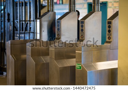 New York subway entrance photo