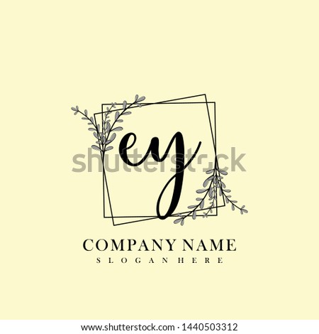 EY Initial beauty floral logo template
