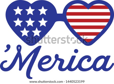 United states logo vector, independence day sunglasses
