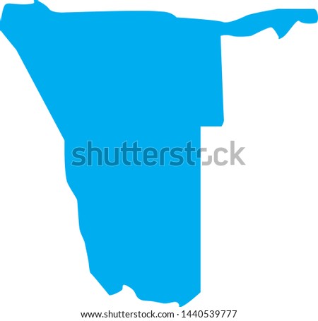 political map of country of Namibia