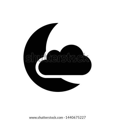 Fog Night Weather Element Vector Icon Design Template