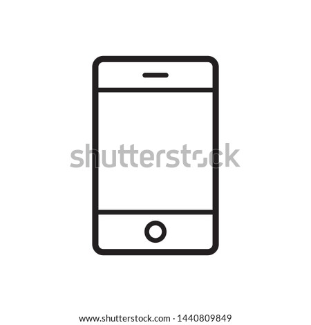 smartphone icon vector in simple style