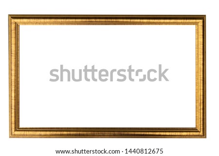 Picture frame or Portrait frame isolated on white background.Clipping path.
