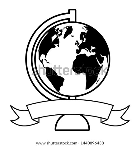 world map sticker back to school vector illustration