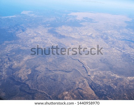 Landscape area and aerial view at Kosecobanli, Turkey