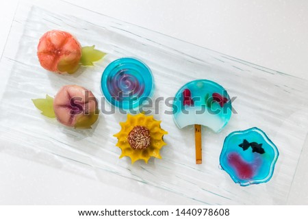 Summer cool Japanese style jelly