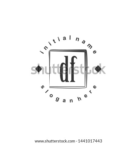 DF Initial beauty monogram logo vector