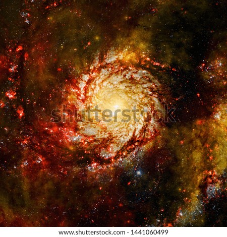 Universe scene with planets, stars and galaxies in outer space. Elements of this image furnished by NASA