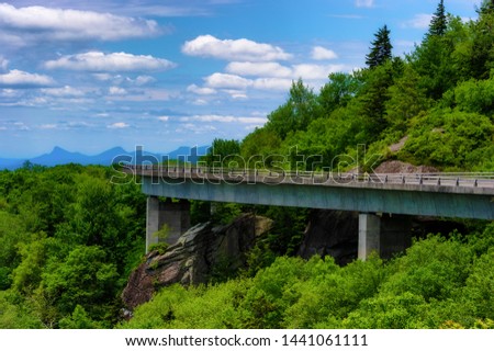 Blue Ridge Pary Way National Park's Linn Cove Viaduct, huggs this hillside providing vast vista views.