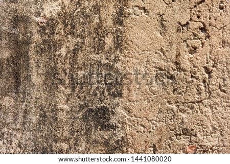 Old  gray cement or concrete wall. Grunge plastered stucco  textured background.