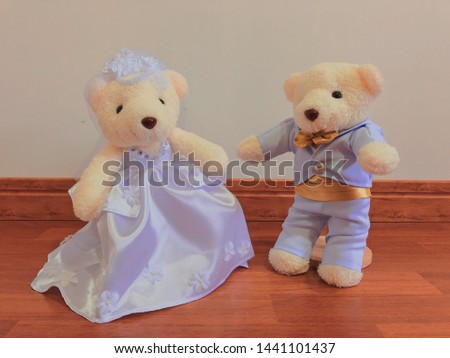 Teddy Bear White Wedding Dress